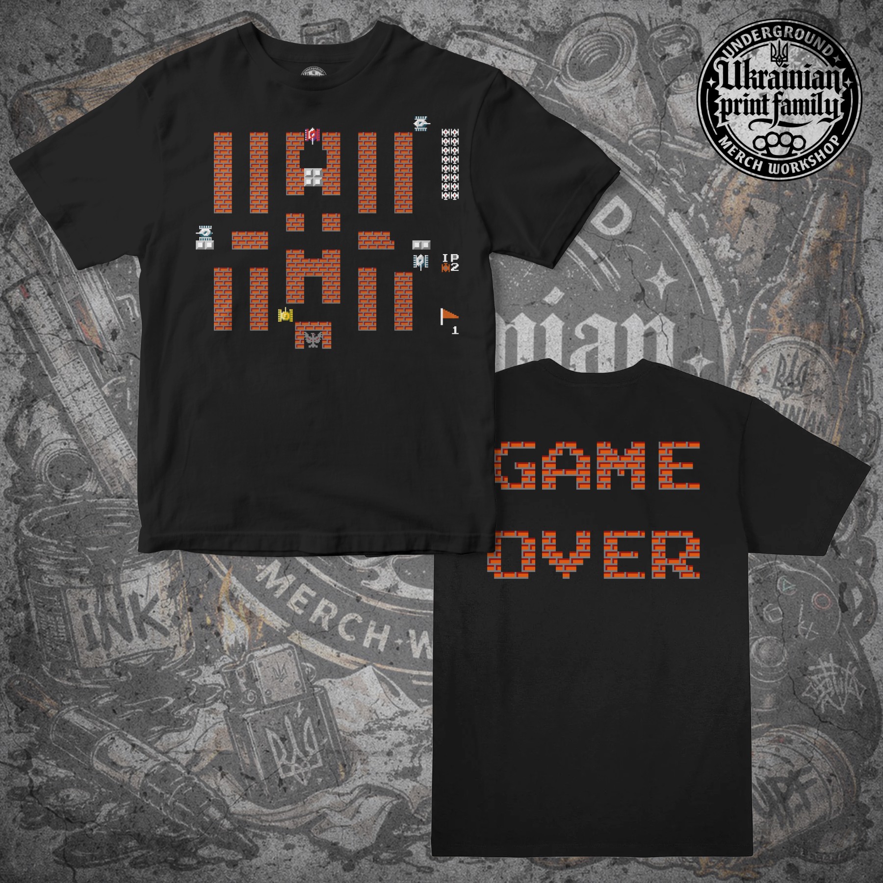 Футболка ТАНЧИКИ (Battle City) - GAME OVER